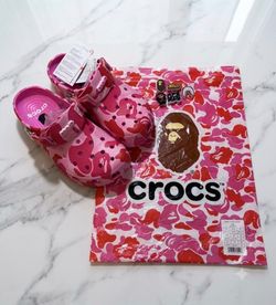 BAPE CROCS SIZES 7 & 8 MENS
