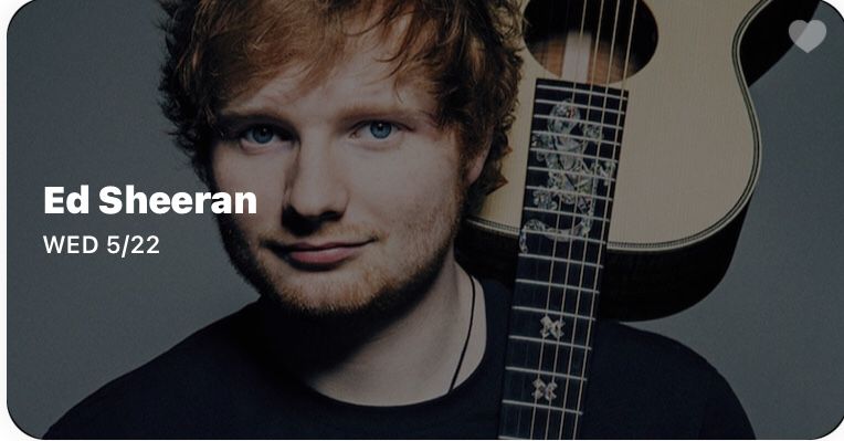 Ed Sheeran Concerts Tickets 