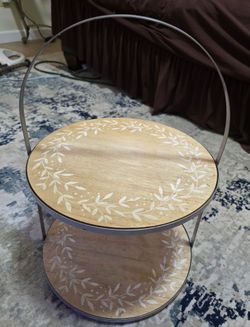 Wood serving tray