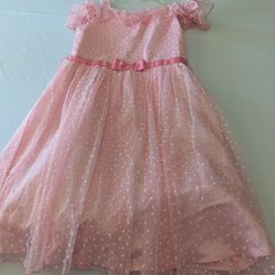 Girls Jona Michelle Pink/White Dress Size 12