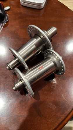 Vintage Phil Wood 36-Hole Silver Aluminum 120/100mm Spacing Road Bike Hubs