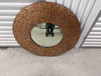 Decorative Handmade Baltic Amber Mosaic Wall Mirroring