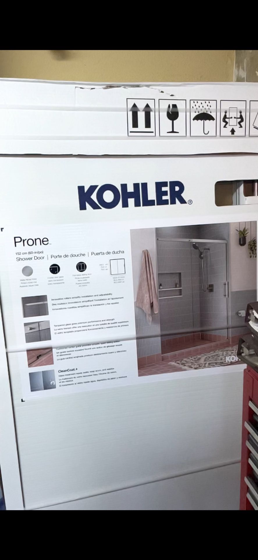 Kohler Frameless Glass Sliding Shower Door 60 Opening 79 High