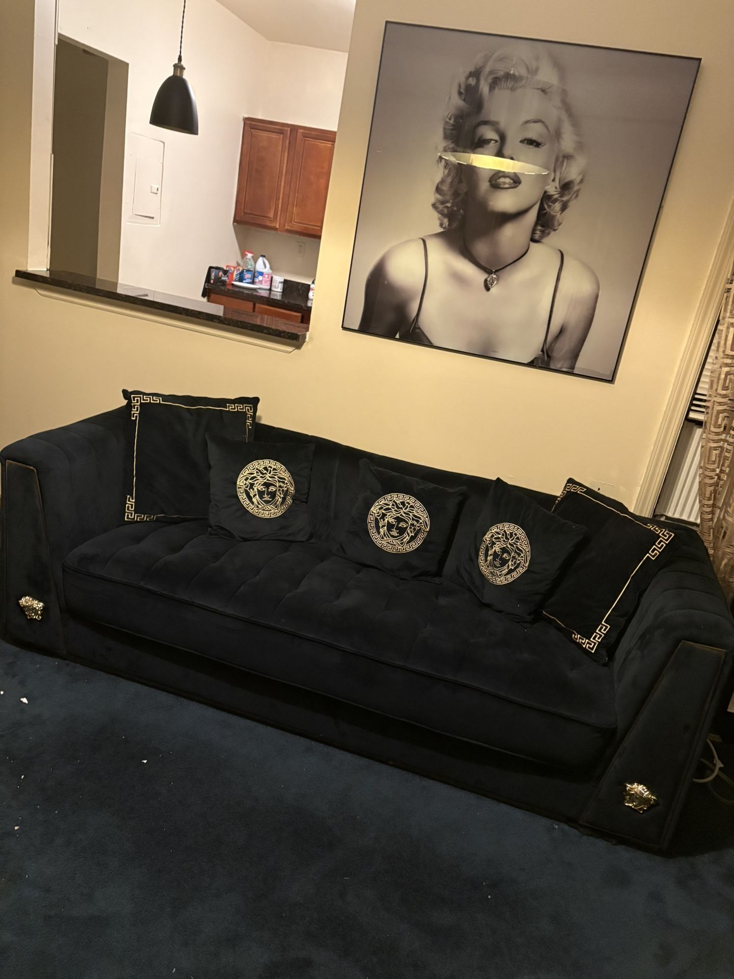 2 Black Couches For Sale New