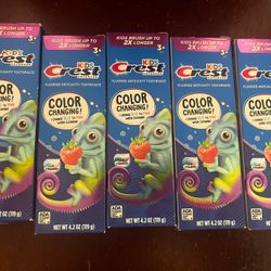 Crest Kids Toothpaste ,5 Pack For $10