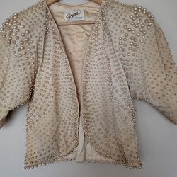 Couteaur Pearl-Adorned Evening Jacket
