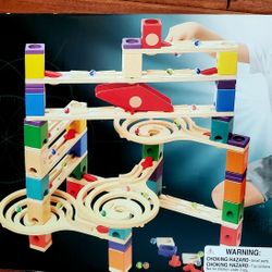 Vertigo Wooden Marble Run Set – Classic 100+ Piece Track Builder – STEM Balance Toy – NEW in Box