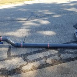 Used Schedule 80 Pipe 5' Long, 2' Long Pipes with 2 ea. 90°,  2 ea. 45° fittings, 2 ea. Slip Flanges with 1 ea.  4" ASAHI butterfly valve w/lever