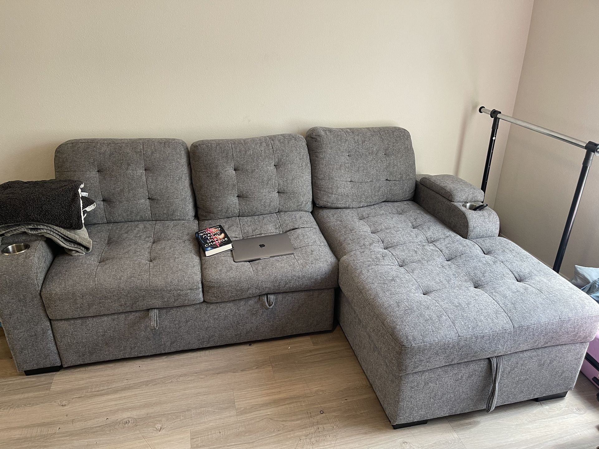 grey sofa