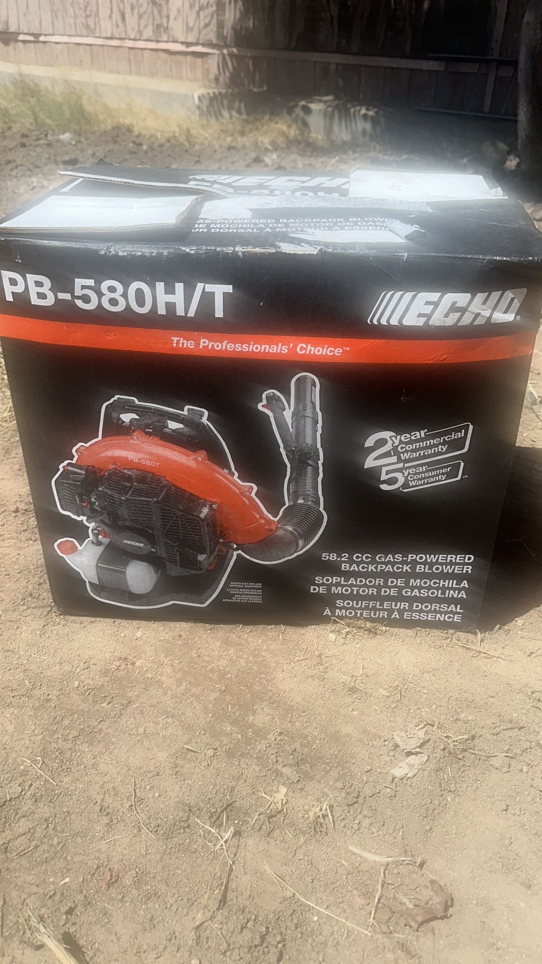 ECHO PB-580 216 MPH 517 CFM 58.2cc Gas 2-Stroke Backpack Leaf Blower with Tube Throttle