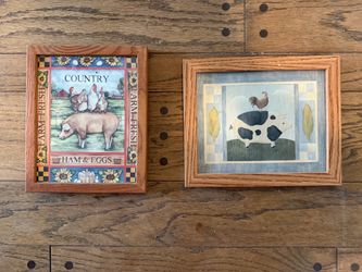 Americana Vintage Folk Pig 8x10 Prints