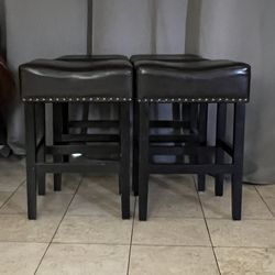 Bar stool brown leather