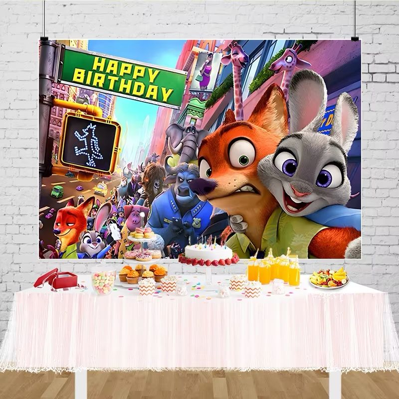 HBD ZOOTOPIA BACKDROP