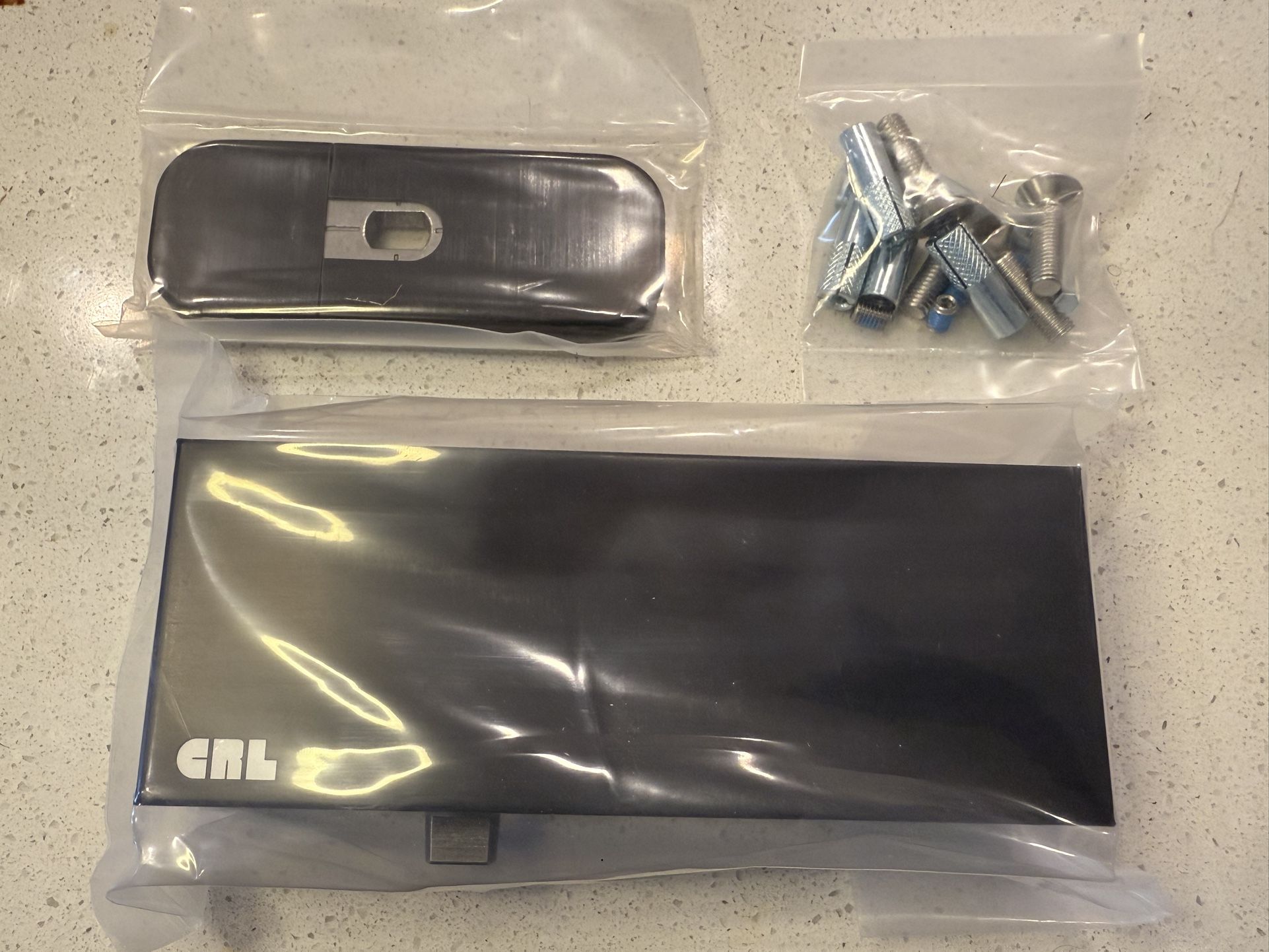 CRL - Matte Black-90 Degree Hold Open - Hydraulic Door Patch Fitting