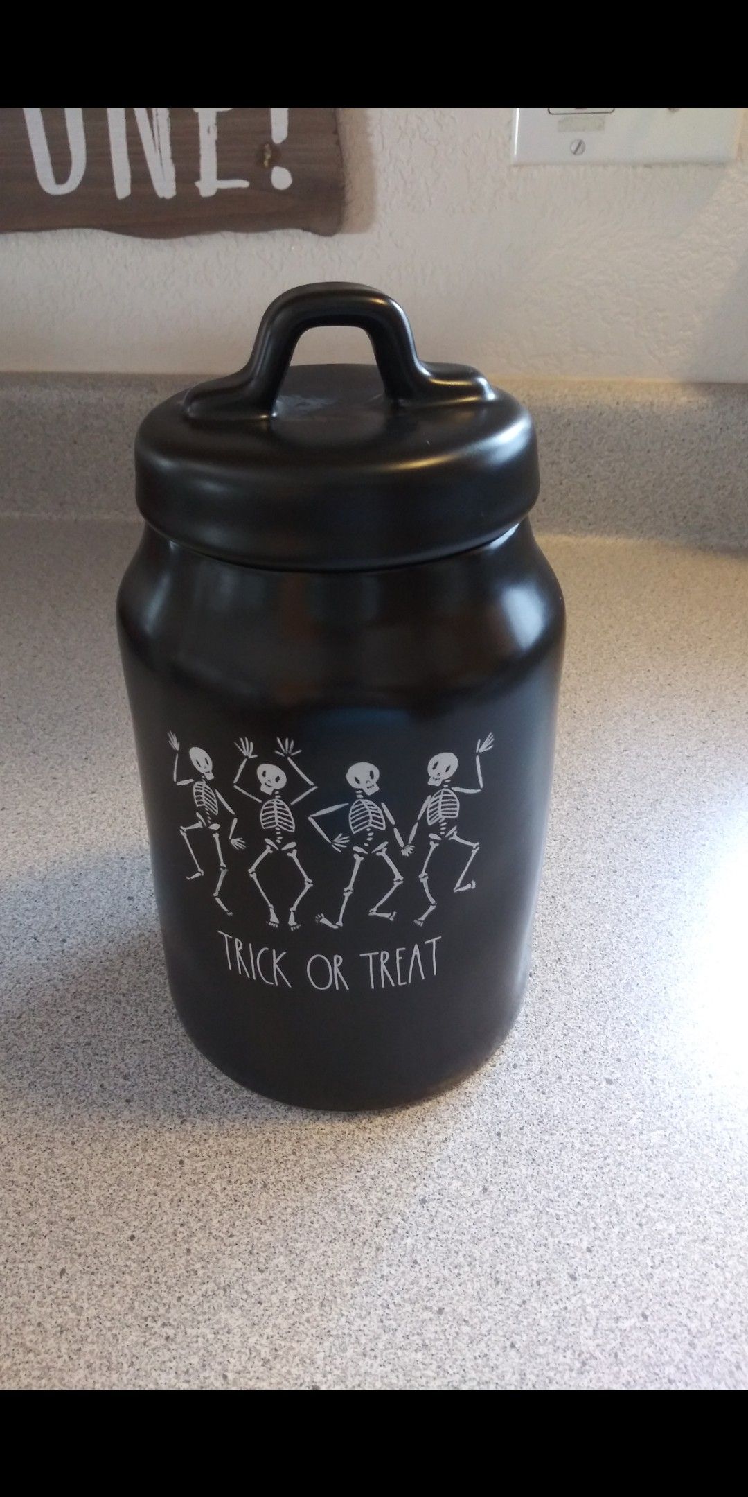 Rae Dunn "Trick Or Treat" Halloween Jar