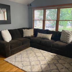 Sectional Couches (Dark Brown) 