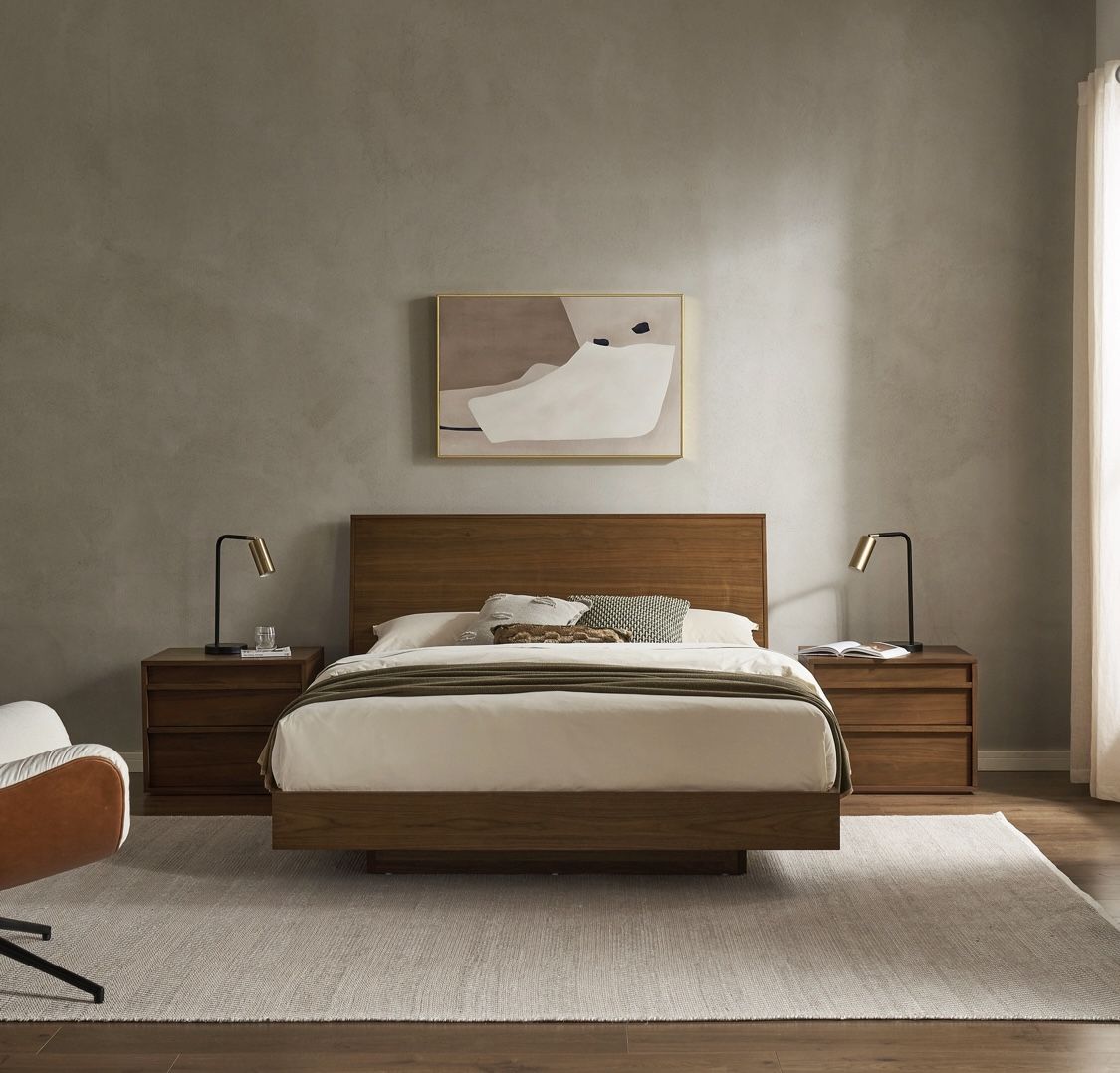 Castlery Joseph Bed Walnut Queen Size