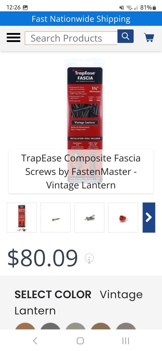 Trapease Composite Fastener Kit 