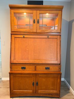 Vintage Bassett Secretary Desk/Hutch/Cabinet