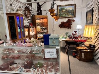 Tons of MCM, Pink Depression Glass, Uranium Glass, Milk Glass & MORE!!!