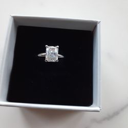 Radiant Emerald Cut Simulated Diamond Ring