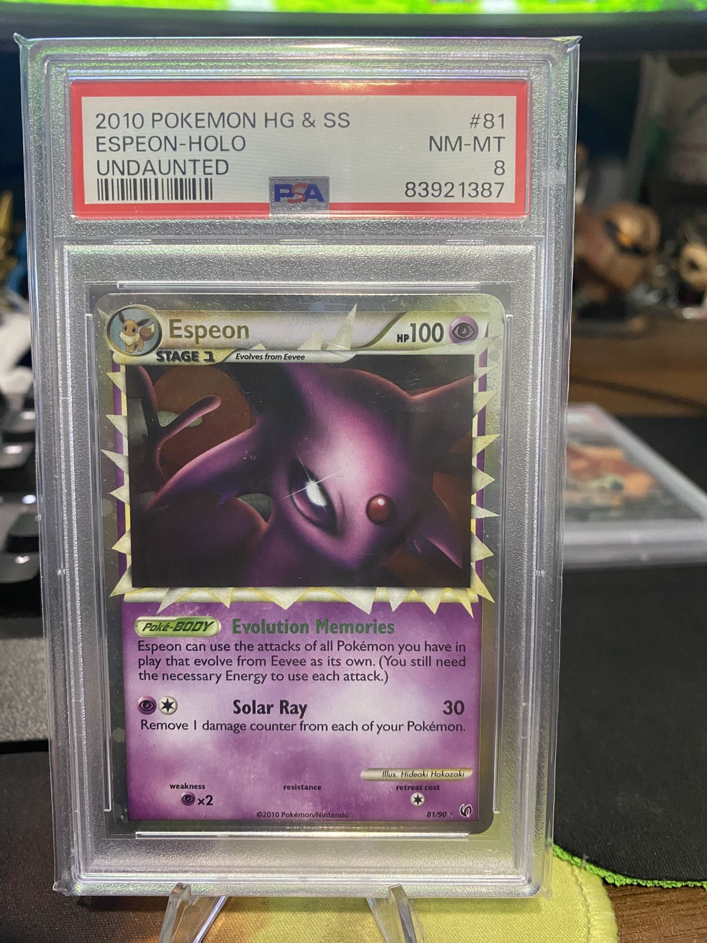 Pokémon Espeon Undaunted PSA 8