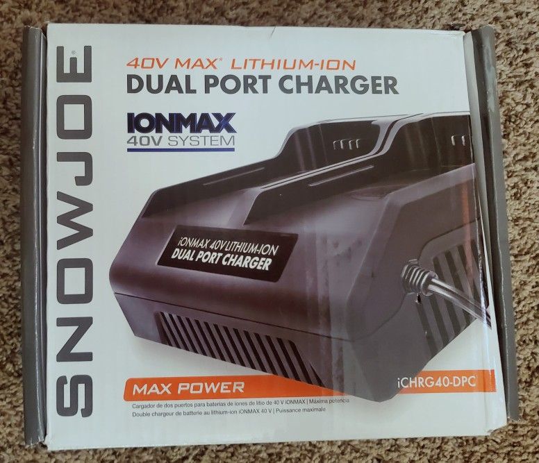 SnowJoe Dual Port 40V Charger