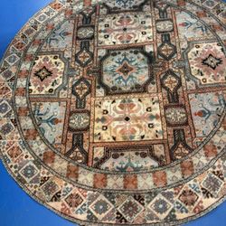 Moroccan Wool Round Hand Knotted Persian Rug