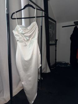 White midi slit dress size m