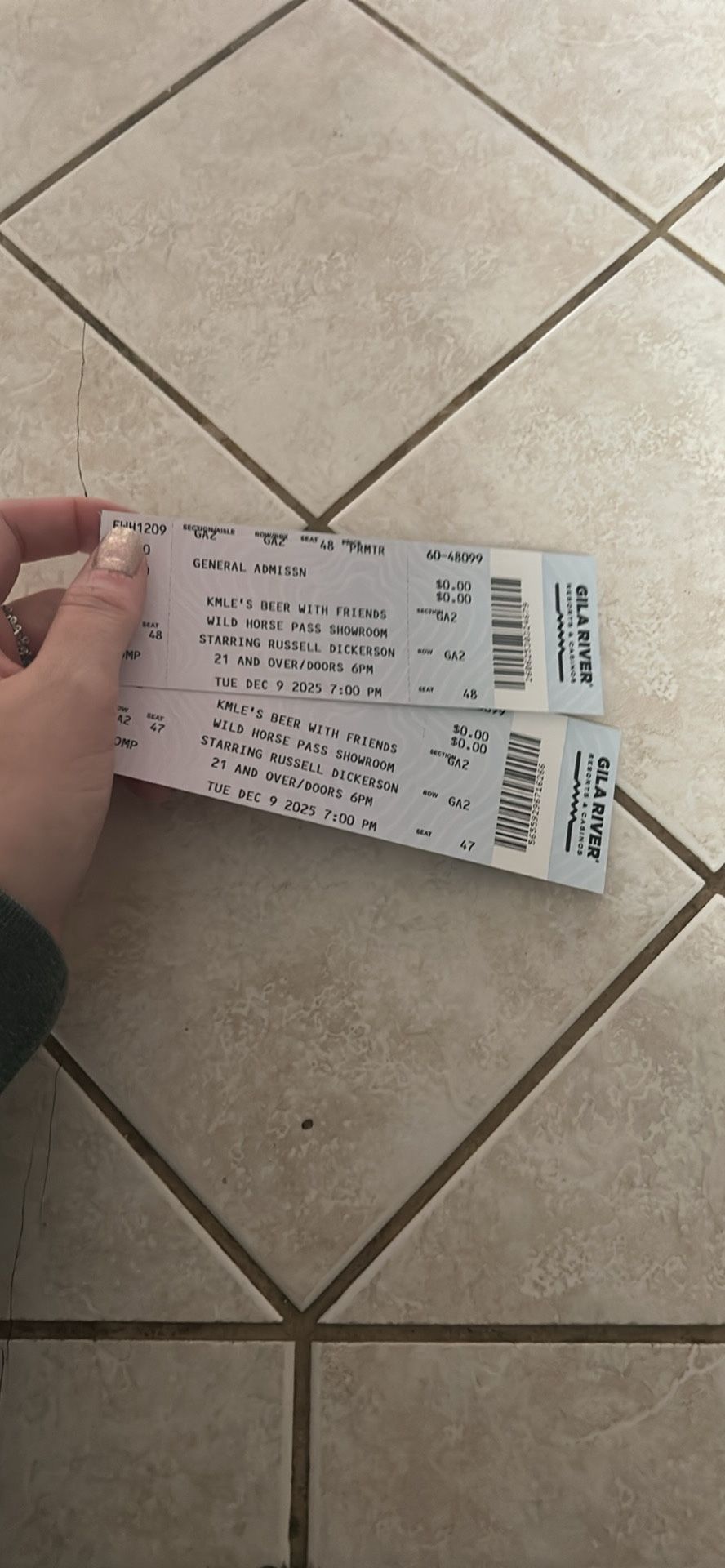 Beer With Friends (Russell Dickerson) Concert Tickets