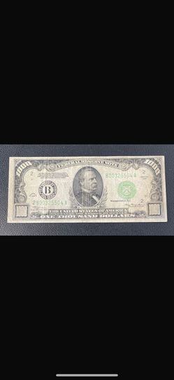 1000$ Note 1934 Federal Reserve Note “new York”