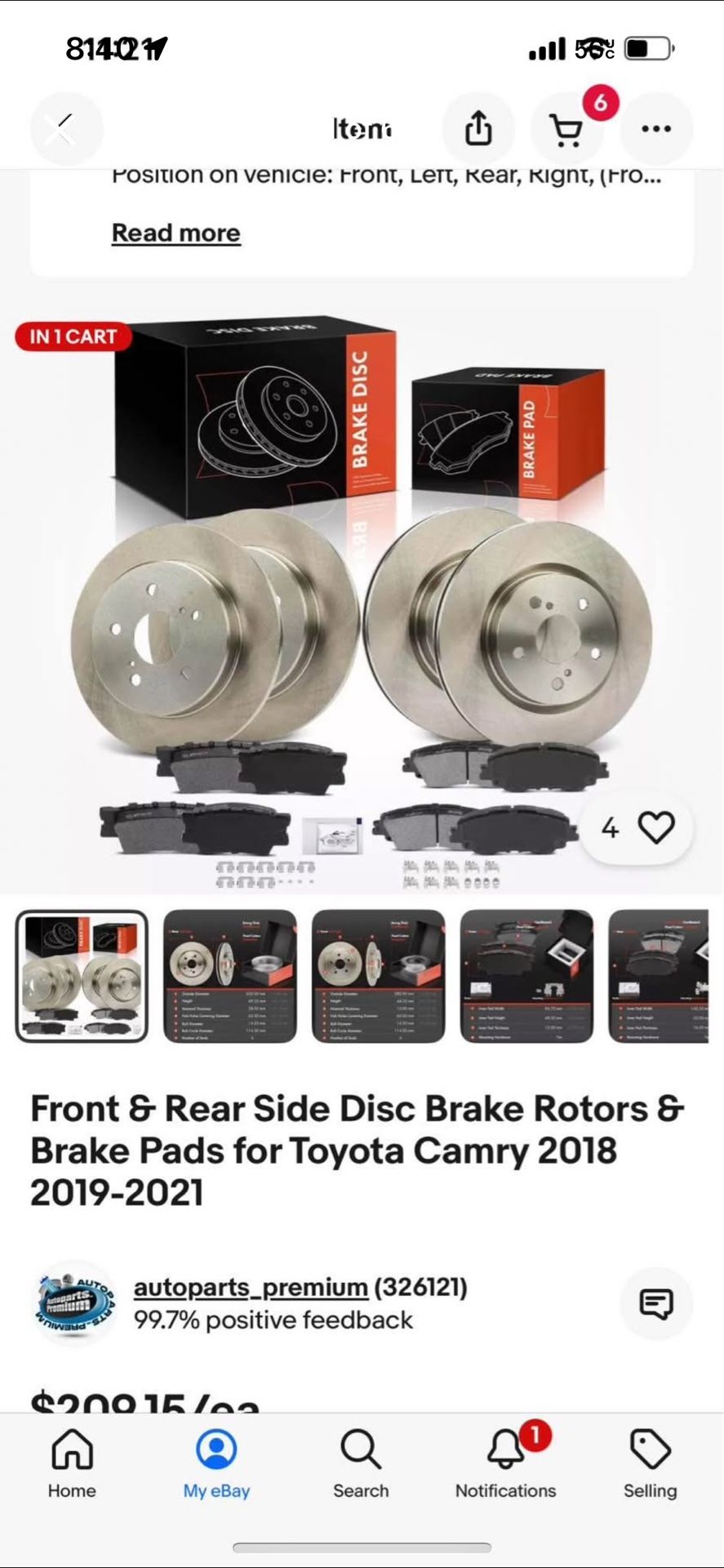 2021 Toyota Camry Brakes