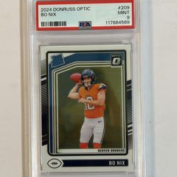 2024 PANINI DONRUSS OPTIC #209 BO NIX  RC PSA 9