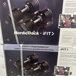 Brand New Set Of 55 Pounds Adjustable Dumbbells 