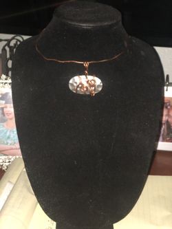 Copper and silver metal choker