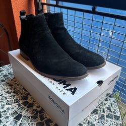 Sonoma Black Suede Chelsea Boots size 10.5