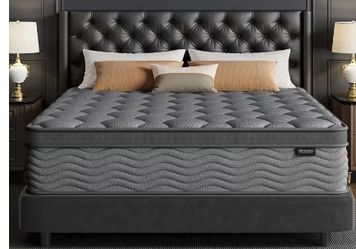 Brand New 12" Black Mattress Hybrid Memory Foam 