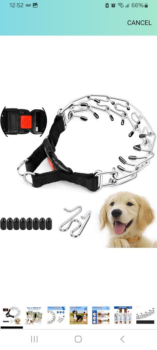 Adjustable Dog Choke Collar Size L $15