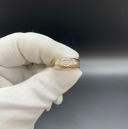 MENS DIAMOND GOLD BAND #34021