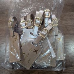 Gold luggage tags