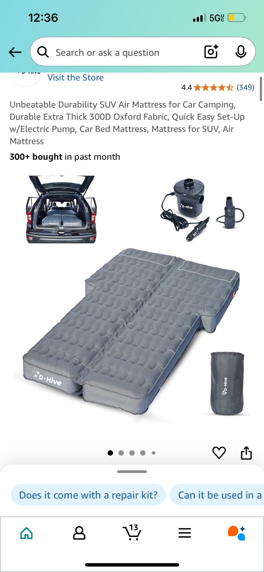 Suv Air Mattress With Electric Air Pump And Pillows