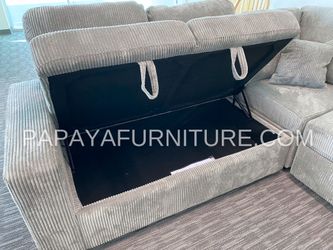 New! Large Sectional Sofa Bed, Plush Sectional Sofa Bed, Sleeper Sofa, Couch, Sectional, Gray Sectional Couch,Black Sofa Bed,Corduroy Sleeper Sofa Bed