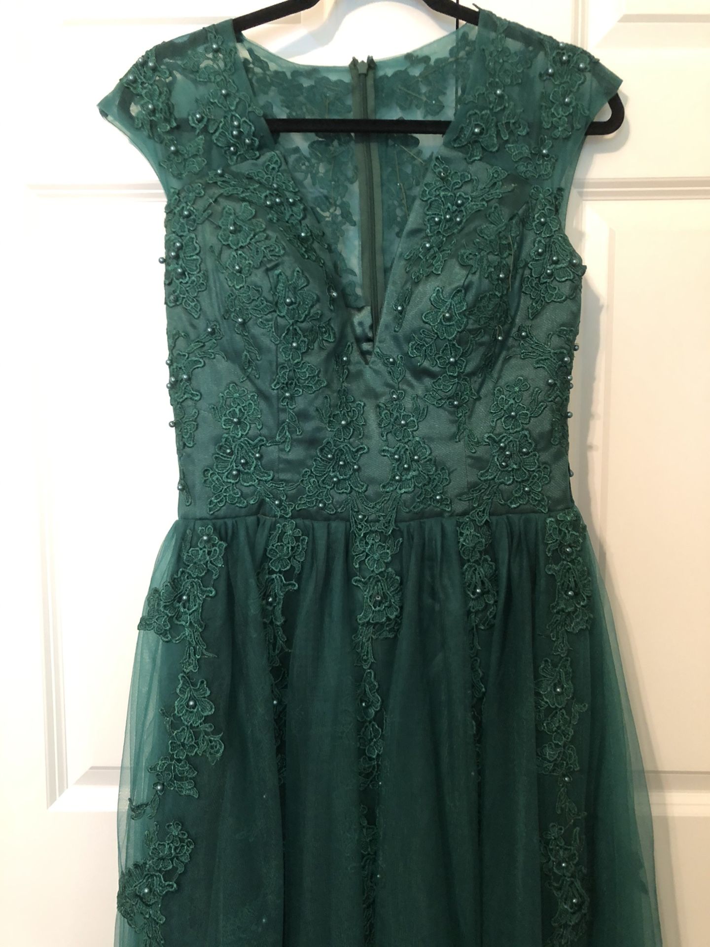 Hunter Green Bridesmaid Dress For Sale
