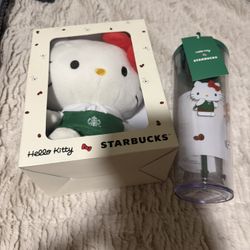 Starbucks X Hello Kitty Cup And Plush