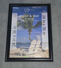 Black Poster and wall frame 24 in X 36 in easy to repair or fix 24x36 inches