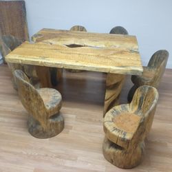 4ft X 5ft Unique Dining Table And 6 Chairs