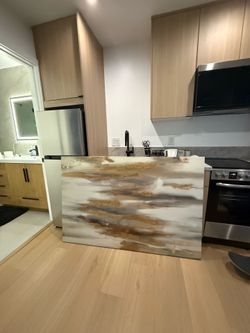 Z Gallerie Large Abstract Canvas Wall Art Painting 60” x 40”