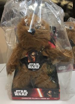 Chewbacca Star Wars pillow and throw set