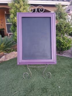 chalkboard with metal stand 36”x68”