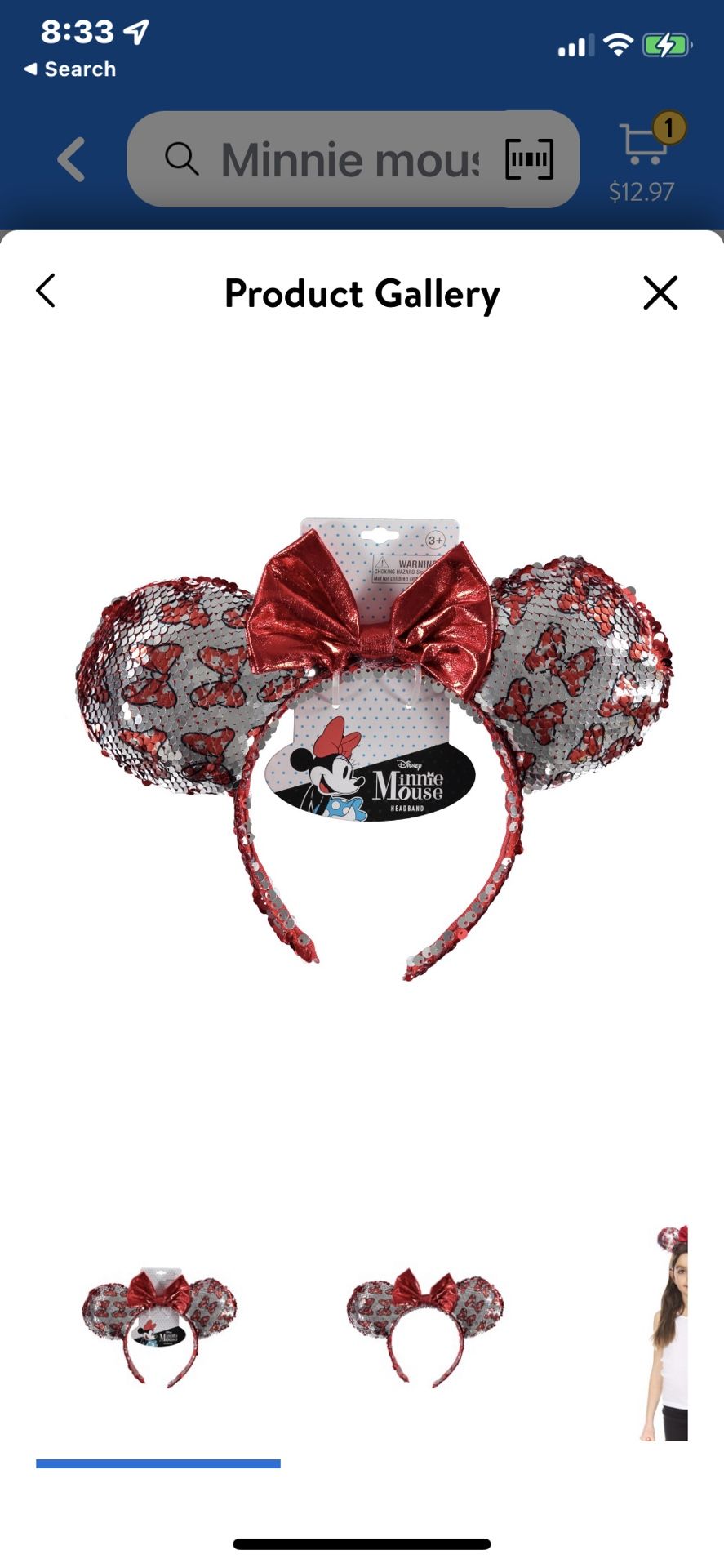Mickey/Minnie Mouse Bling Ears